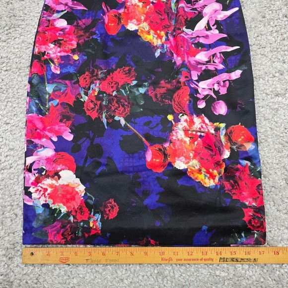 Betsey Johnson Dress Womens 6 Colorful Flowers Lined Maximalist Career Event - Picture 15 of 16
